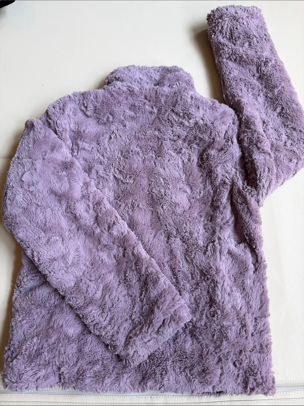The North Face Girls Reversible Fleece Camo Jacket Purple Size M (10/12)